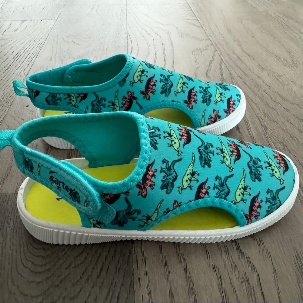Toddler Boys Carter’s Blue Dinosaur Water Shoes Size 11, Swimweae